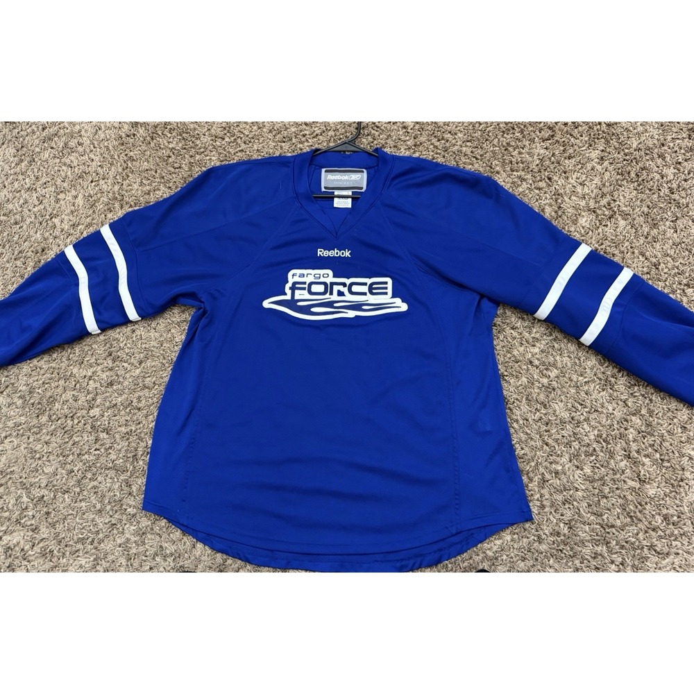 Fargo Force Reebok CCM USHL Tier 1 Junior Ice Hockey Jersey Mens Size XL
